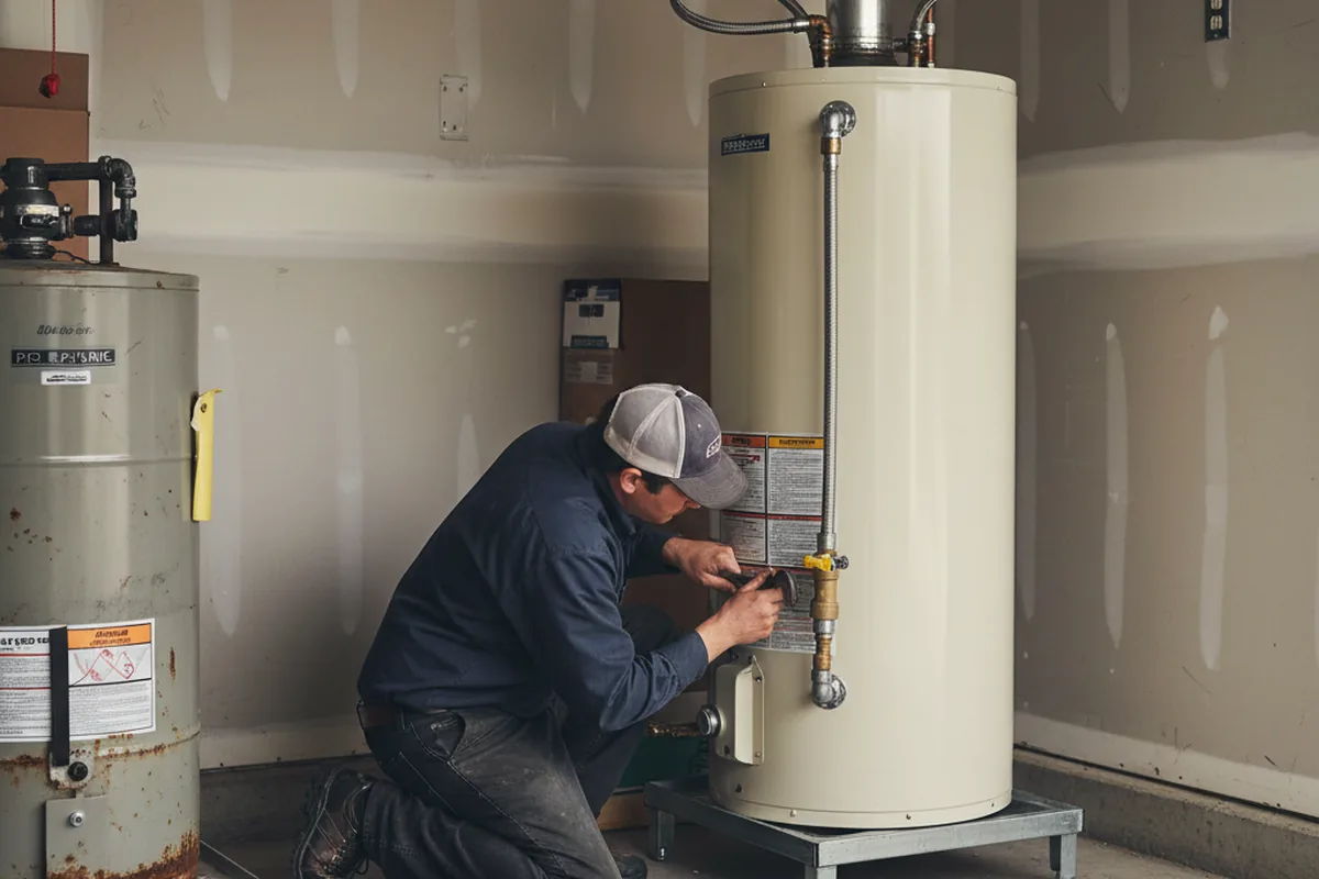 Water heater and shutoff valve replacement in Granville